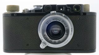 Black Leica Ii Drp Camera Elmar 5cm Lenses Outfit Plus Cla 