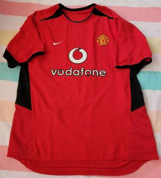Read Vintage Rare Manchester United Nike Jersey Shirt England Large Ronaldo
