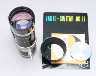 Kern Paillard Vario - Switar 18 - 86mm F/2.  5 Ee Zoom Lens For Bolex H16 Rx