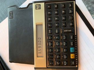 Vintage Hewlett Packard Hp 12c Scientific Calculator With Case