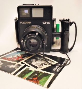 Polaroid 600se Medium Format Camera W/ Mamiya 127mm F/4.  7 W/paper,  Japan