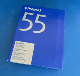 Box POLAROID 55 Black White Instant Sheet Film 4x5 ISO 50.  Exp 05/06 2