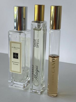 3 Travel Size Pre Owned Perfume Viktor Rolf - Jo Malone - Prada