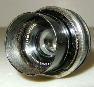 Rudolph Meyer - Gorlitz Kino Plasmat F1.  5 C - Mount Lens