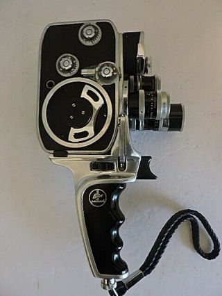 Bolex Paillard D8l 8mm Movie Camera Tri Lense W/pistol Grip