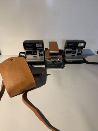 Vintage Brown Leather Polaroid Sx - 70 Instant Camera Spirit 600