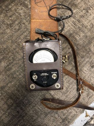 Vintage Bell System Ohmmeter W/leather Case Ks - 8455 L2
