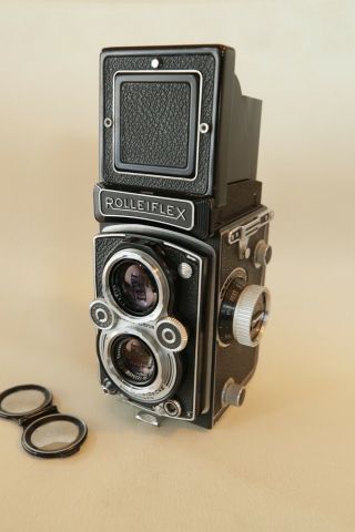 Rolleiflex 3.  5b Mx - Evs Tlr Film Camera W/ Carl Zeiss Tessar 75mm Lens
