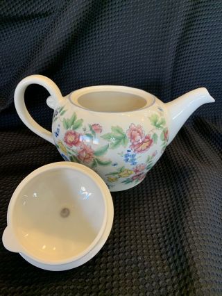 Vintage Laura Ashley Hazelbury Porcelain Teapot in the Floral Chinz Pattern 3