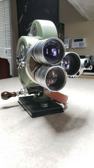 Vintage Bell & Howell Filmo 70 16mm Wind Up Film Camera.  Well Paint.