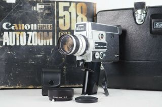 " All Work " Canon Auto Zoom 518sv 8 8mm Movie Film Camera From Japan