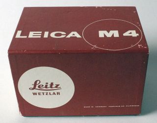 Leica Leitz M4 Camera Box Only Germany No Camera