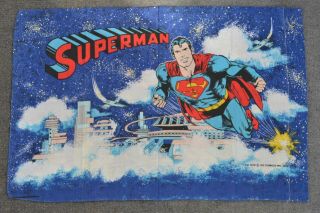 Vintage 1978 SUPERMAN Double Sided PILLOWCASE DC Comics Hero Pillow Case 3