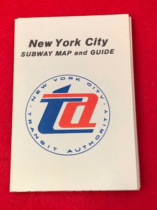 Vintage 1967 York City Transit Authority Subway Map & Guide Mta Nyc Ex
