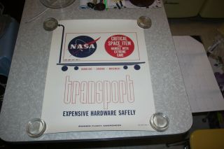 Vintage Nasa Apollo Era " Manned Flight Awareness Transport Of Expensive Hardware