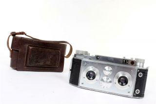 Vintage C1955 " Jules Richard  Verascope F40 " Stereo Camera With Case 1365