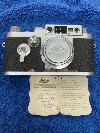 Leica Dbp Ernst Leitz Wetzlar Camera 848229,  With Leitz Elmar F=5cm 1:3.  5 Lens