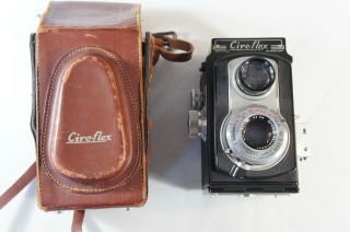 Vintage Ciro - Flex Model D Tlr Twin Lens Camera W F3.  5 85mm Wollensak Lens