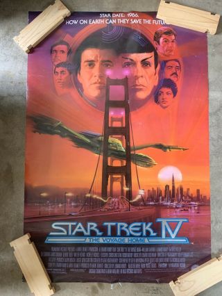 Vintage Poster - Star Trek Iv: The Voyage Home - 1986 - 27 X 40 "