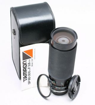 Tamron Sp 60 - 300mm F/3.  8 - 5.  4 Bbar Mc Zoom Lens Adaptall2 For Olympus Om,  Case Ex