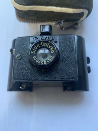 Vintage Sida Optik Miniature Bakelit Camera In Case Wear & Age 2