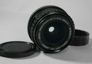 Pentax - M 28mm F3.  5 Pk K Mount Vintage Camera Lens