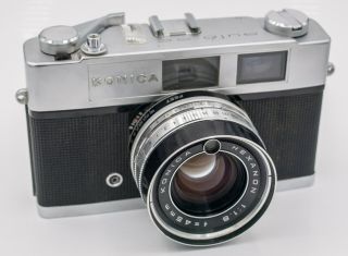Konica Auto S2 35mm Film Rangefinder Camera W/ Hexanon 45mm F1.  8 Lens Read