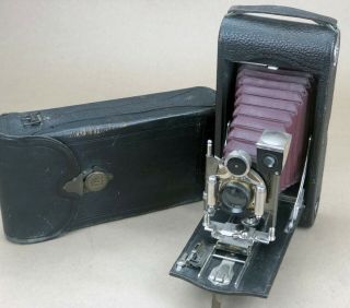 Kodak 3a Folding Pocket Model C Camera W/case -