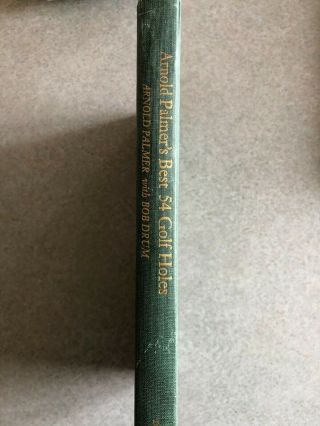 Vintage Golf Book Arnold Palmer Best 54 Golf Holes Signed