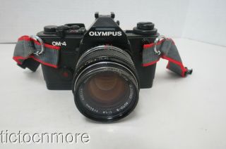 Vintage Olympus Om - 4 Camera W/ Olympus Om - System G.  Zuiko Auto - S 1:1.  4 F=50mm