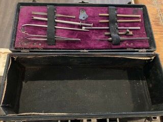 Vintage Piano Tuner’s Tool Kit And Parts