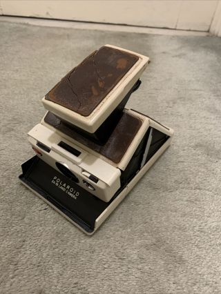 Not Model 2 Early ? White Polaroid Sx - 70 Land Camera Folding Leather