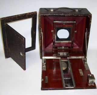 Conley 5x7 Large Format Antique View Camera Red Bellows