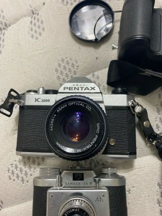 Asahi Pentax K1000 Slr Camera With 50mm Lens 100