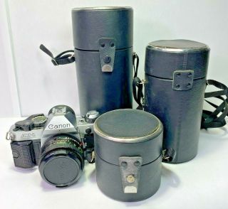 Vintage Canon Ae - 1 Program 35 Mm Film Plus Lens