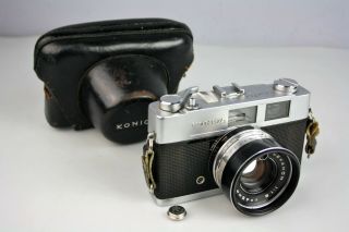 Konica Auto S2 35mm Film Rangefinder Camera W/ Hexanon 45mm F1.  8 Lens