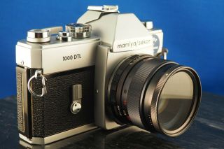 Mamiya/Sekor 1000 DTL Film Camera W/ 55MM F1.  8 Lens,  Filter 2