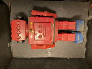 Unknown Maker Vintage Tin And Plastic Battery Operated Space Toy Robot 3