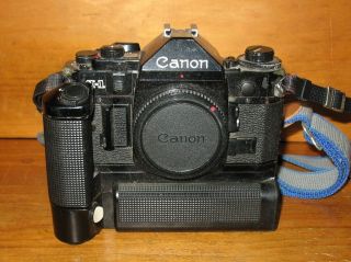Vintage Canon A - 1 Slr Camera Body 2252556 With Motor Drive