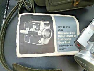 Honeywell Elmo Dual - Filmatic or Tri - Filmatic 8mm Zoom Motion Picture Camera 2