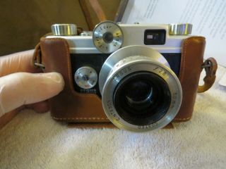 Vintage Argus C44 35mm Film Camera With Cintagon 50mm F/2.  8 Lens & Case