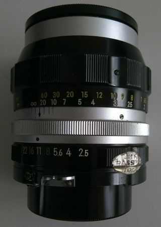 Nikon Nikkor Camera Lens Nikkor - P Auto 1:2.  5 F=105mm Nippon Japan FAST SHIP 3