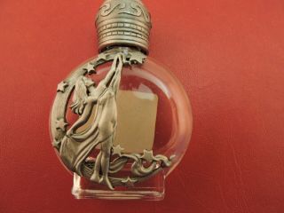 Vintage Jj Jonette Jewelry Pewter Decorated Perfume Bottle