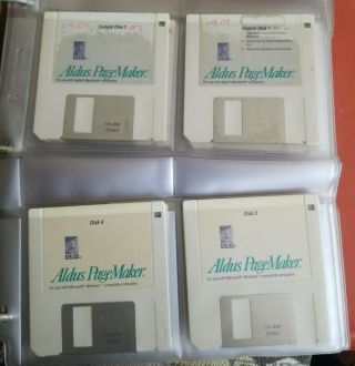 Vintage Macintosh Software: Aldus Pagemaker Version 4.  0 & 4.  01 3.  5 " Disks Only