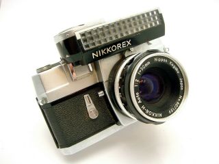 Nikon Nikkorex 35mm Camera Nikkor H Auto 1.  2 50mm Lens Nippon Kogaku Japan