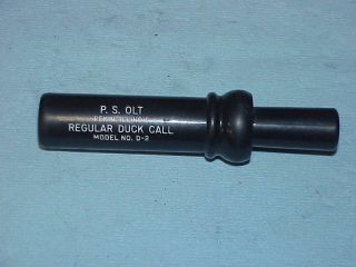 Vintage P.  S.  Olt Wooden Regular Duck Goose Call Hunting Calls 4 1/2 " Model D - 2