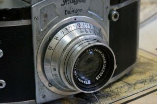 Exakta Ihagee Dresden 35mm Film Slr Camera W/s Tessar F=5cm