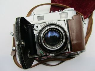 Kodak Retina Iic Schneider - Krenznach Xenon 2.  8/50mm Lens W/ Leather Case