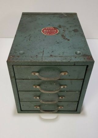 Vintage 4 Drawer Metal Storage Cabinet Wards Master Quality