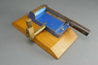 Fine Vtg Italian Prestini Bassoon Cane Reed Guillotine Cutting Machine Tool